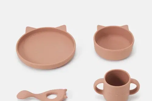 AUTO WIN - Liewood VIVI - Kids' tableware set cat dark rose - 27/08