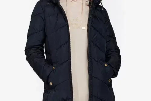 Barbour International Braeside Hooded Quilted Jacket, Black