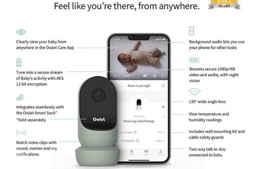 Owlet Cam 2 Baby Monitor, Sage - 02/10