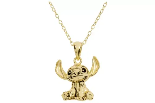 AUTO WIN - Disney Gold Plated Silver Lilo and Stitch Pendant Necklace - 23/09