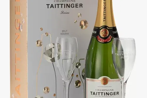 AUTO WIN - Taittinger Brut NV Champagne & Glasses Gift Set, 75cl - 24/09