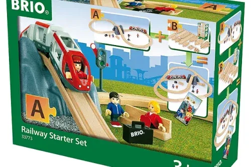 QUICK - BRIO World Railway Starter Set, FSC-Certified (Beech)