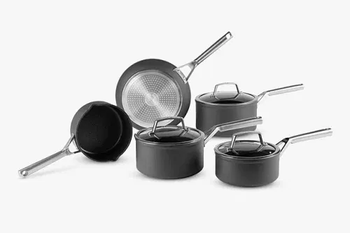 Ninja Foodi ZEROSTICK Hard Anodised Aluminium Non-Stick Frying Pan & Saucepan Set, 5 Piece