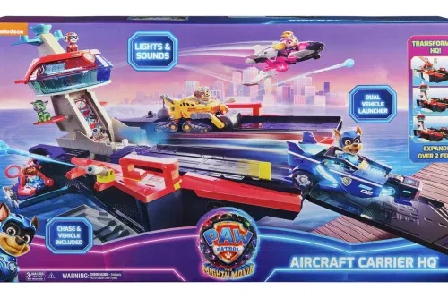 AUTO WIN - PAW Patrol Mighty Movie Aircraft carrier HQ Playset - 01/10
