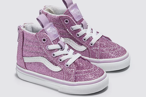 AUTO WIN - TODDLER GLITTER SK8-HI ZIP SHOES (1-4 YEARS) - 01/10