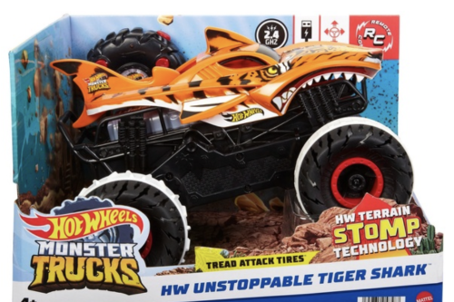 AUTO WIN - Hot Wheels Monster Trucks Remote Control Unstoppable Tiger Shark - 07/10