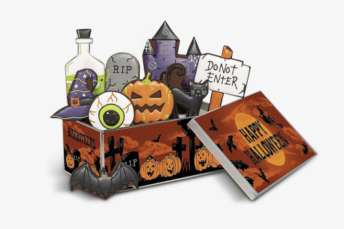 AUTO WIN - **2 WINNERS** Win a BISCUITEERS Halloween Haunted House chocolate biscuits box