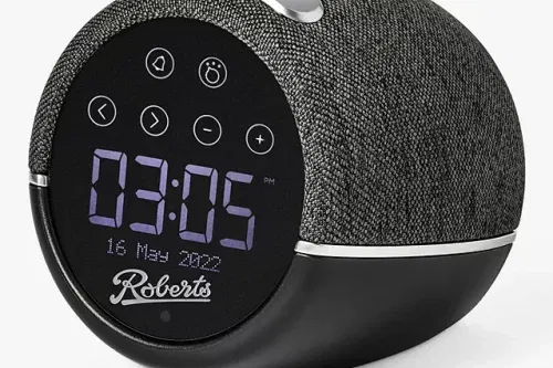 Roberts Zen Plus DAB/DAB+/FM Bluetooth Bedside Clock Radio, Black - 24-10