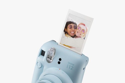 AUTO WIN - Fujifilm Instax Mini 12 Instant Camera with Built-In Flash & Hand Strap, Pastel Blue - 04/11