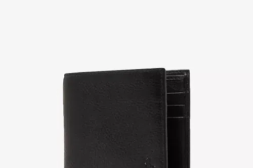 AUTO WIN-POLO RALPH LAUREN Pony-embossed pebbled leather billfold wallet