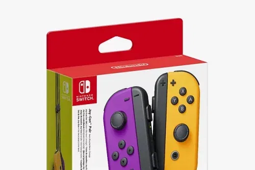AUTO WIN - Nintendo Joy-Con Controllers for Switch Console, Purple/Orange - 29/10