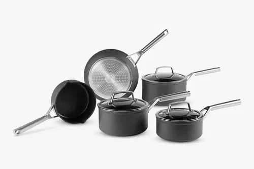 Ninja Foodi ZEROSTICK Hard Anodised Aluminium Non-Stick Frying Pan & Saucepan Set, 5 Piece