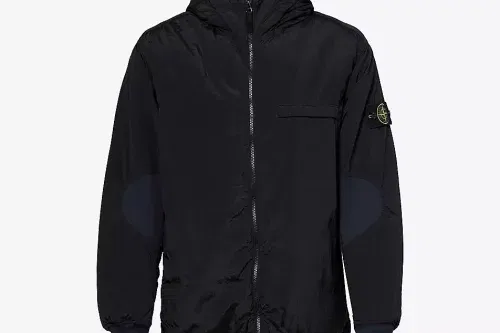 MENS STONE ISLAND Nylon Metal logo-badge hooded woven jacket