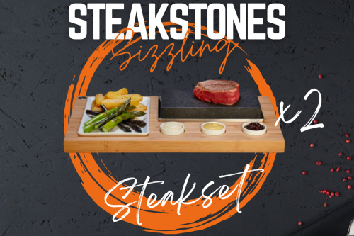 THE STEAKSTONES SIZZLING STEAK SET x 2