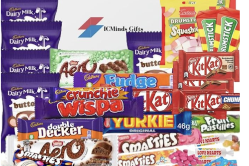 AUTO WIN - chocolate hamper box sweet and retro selection bars