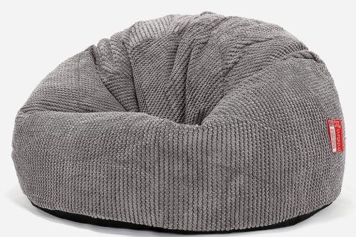 lounge pug Classic Bean Bag Chair Pom Pom Charcoal Grey