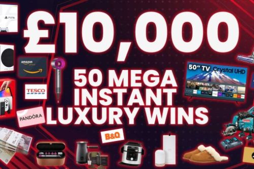WIN £10,000 JACKPOT PLUS 50 MEGA INSTANT LUXURY WINS UP FOR GRABS #39