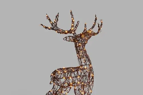 AUTO WIN - John Lewis 200 Twinkling LED Rattan Effect Lit Deer Figure - 15/11