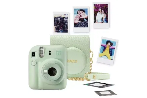 MIDDAY AUTO WIN - instax Mini 12 Instant Camera Bundle - Mint Green - 09/11