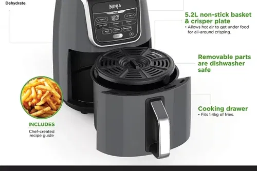 AUTO WIN - Ninja AF160UK Max Air Fryer, Grey - 01/12