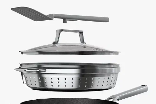 AUTO WIN - Ninja Foodi ZEROSTICK Forged Aluminium Non-Stick 9-in-1 PossiblePan, 29cm, Sea Salt Grey - 12/11