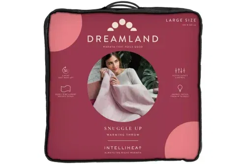 AUTO WIN - Dreamland Snuggle Up Pink Heated Throw - Large - 04/12