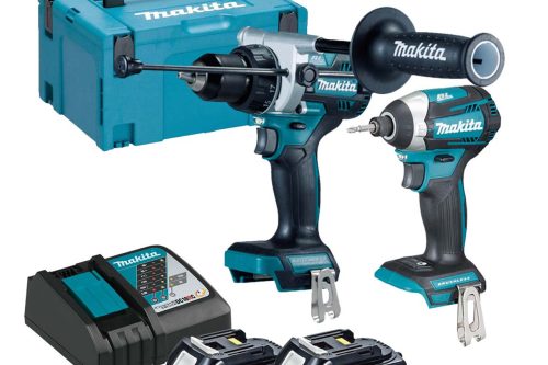 Makita DLX2412TJ LXT 18V Brushless Combi & Impact Twin Kit with 2x 5.0Ah Batteries