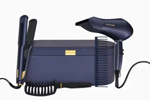 CLOUD NINE THE LUXURY MIDNIGHT COLLECTION WIDE IRON & AIRSHOT STYLING SET - 22/11
