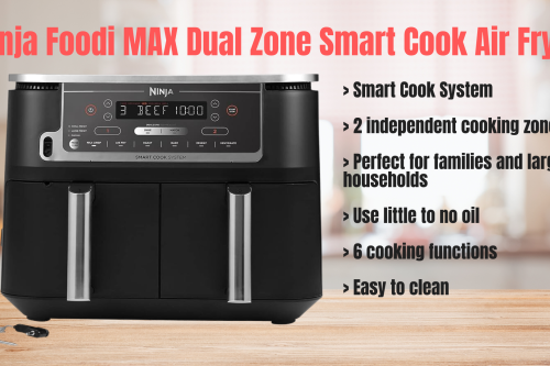 Ninja Foodi MAX Dual Zone Smart Cook Air Fryer, Black