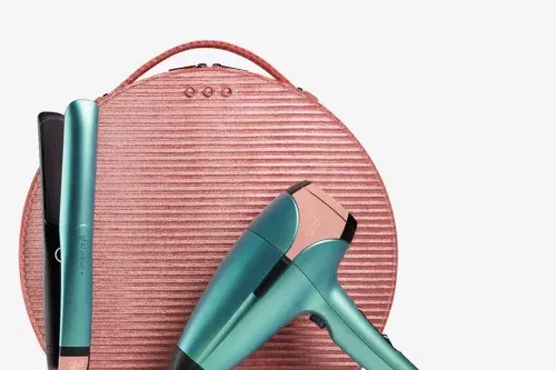 GHD Dreamland Platinum+ hair straightener and Helios® hair dryer limited-edition festive gift set