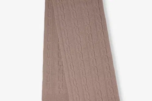 MULBERRY Softie Chain cable-knit wool scarf