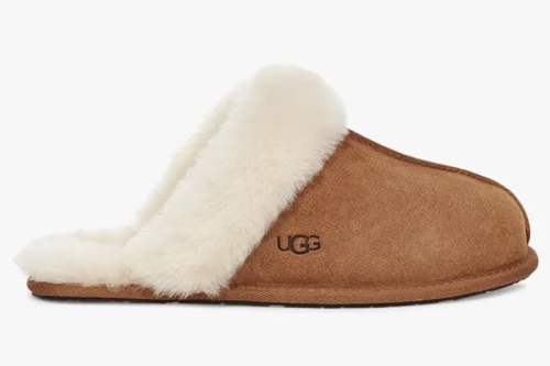 AUTO WIN - UGG Scuffette Sheepskin and Suede Slippers, Chestnut - 13/11