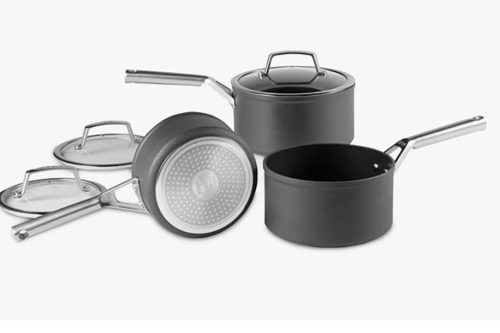 Ninja Foodi ZEROSTICK Hard Anodised Aluminium Non-Stick Saucepan Set, 3 Piece - 16/11