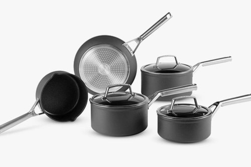 Ninja Foodi ZEROSTICK Hard Anodised Aluminium Non-Stick Frying Pan & Saucepan Set, 5 Piece - 22/11