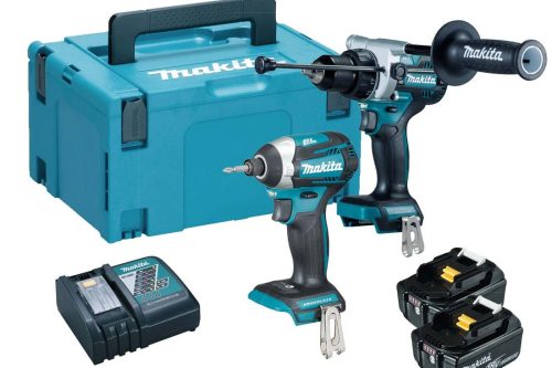 MAKITA DLX2412TJ 18V LXT TWIN KIT DHP486 COMBI DRILL & DTD154 IMPACT DRIVER - 17/11