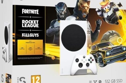 AUTO WIN-Microsoft Xbox Series S Gilded Hunter Bundle 512GB Games Console - White Sealed