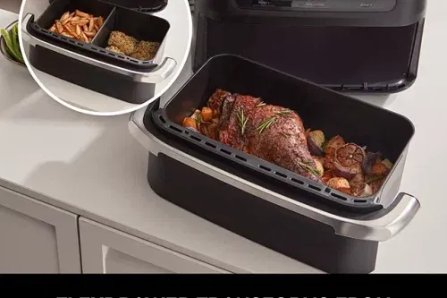 Ninja Foodi FlexDrawer Dual AF500UK Air Fryer, 10.4L, Black - 04/01
