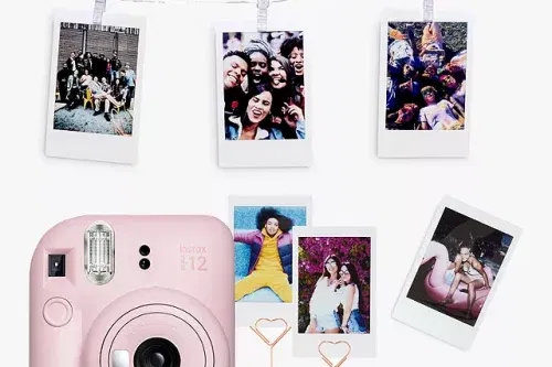 AUTO WIN - Instax Mini 12 Instant Camera, Blossom Pink, Bundle