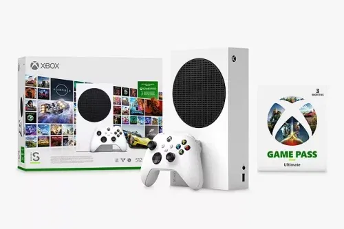 AUTO WIN-Microsoft Xbox Series S Digital Edition Console, 512GB, with Wireless Controller & 3 Months of Game Pass Ultimate, White