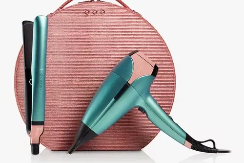 ghd Platinum+ Hair Straightener & Helios® Hair Dryer Gift Set, Alluring Jade