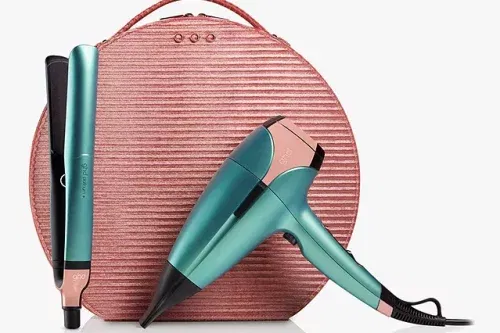 GHD NEW INDELUXE GIFT SET – PLATINUM+ HAIR STRAIGHTENER & HELIOS® HAIR DRYER IN ALLURING JADE – 30/01