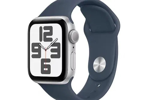 Apple Watch SE (2023) GPS, 40mm, Sport Band, Medium-Large, Silver/Storm Blue - 12/01