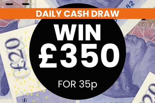 AUTO WIN-DAILY CASH DRAW – WIN £350 CASH FOR 35P- 6/2
