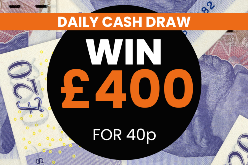 AUTO WIN-DAILY CASH DRAW – WIN £400 CASH FOR 40P-6/2