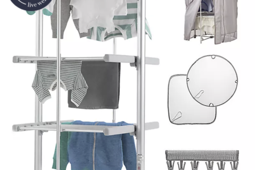 Dry:Soon 3-Tier Heated Airer and Peg Bundle - 22/01