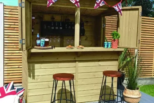 Hartwood 6' x 3' Pressure Treated Shiplap Pent Garden Bar - 22/01