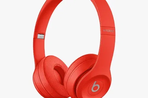 AUTO WIN-Beats Solo³ Wireless Bluetooth On-Ear Headphones with Mic/Remote, Red