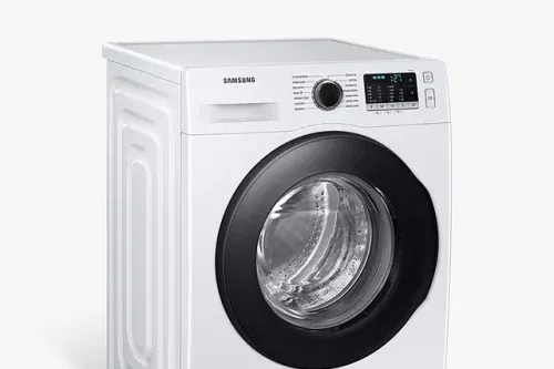AUTO WIN- Samsung  Series 5 WW80TA046AE Freestanding ecobubble™ Washing Machine, 8kg Load, 1400rpm Spin, White