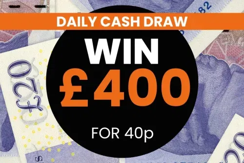 AUTO WIN-DAILY CASH DRAW – WIN £400 CASH FOR 40P-13/2