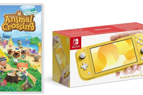 AUTO WIN- Nintendo Switch Lite - Yellow + Animal Crossing New Horizons (Nintendo Switch)